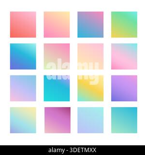Beautiful summer gradient collection Stock Vector
