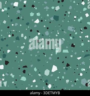 Green granite terrazzo pattern Stock Vector