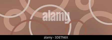Abstract mocha mousse ring background. 3d geometric vector Stock Vector