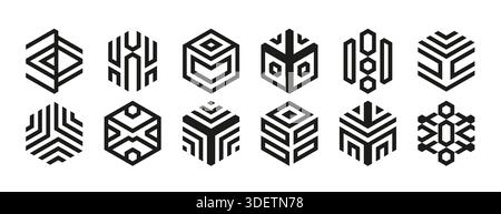 Minimal geometric form set. Stock Vector