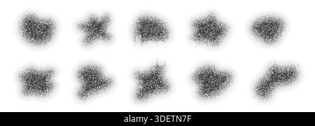 Abstract dotted organic shapes collection Stock Vector