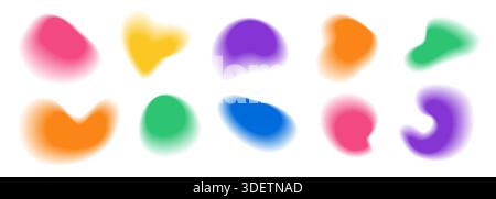Blurred black shape collection Stock Vector