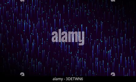 Futuristic Technology Abstract Data Flow and Cyber Connection Network with Glowing Teal Light Streaks, Data Flow and Cyber Connection Stock Vector