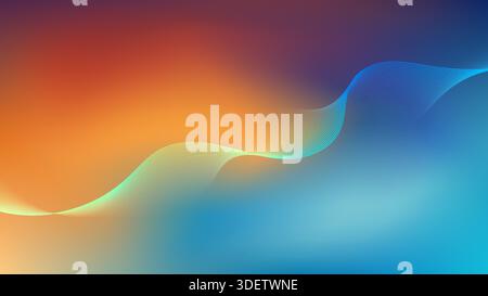 Colorful flowing wave lines on abstract background with vibrant energy and modern elegance for creative banner design Stock Vector