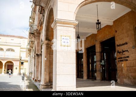 Historic San Francisco de Asis Square in Old Havana, Cuba Stock Photo