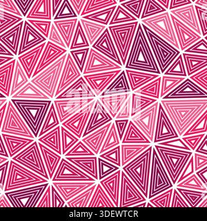 Abstract background with mosaic triangle shapes. Medium triangle size. Multiple repeated inner triangles. Monotone style. Repeatable pattern. Stock Vector