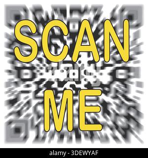 Scanning qr-code abstraction Stock Photo