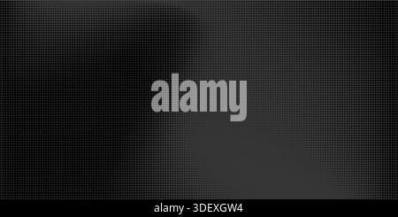 Modern halftone texture with smooth gradient transitions and geometric pixel grid. Abstract monochrome background featuring comic style overlay effect Stock Vector