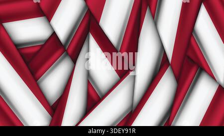 Set of AUSTRIA Flags Stacked on Top of Each Other Stock Vector