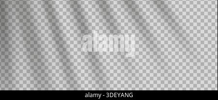 Realistic shadows isolated on transparent horizontal background. Stock Vector
