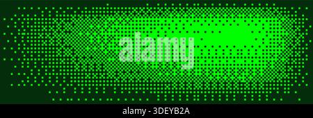 Dither bitmap background in green display color Stock Vector