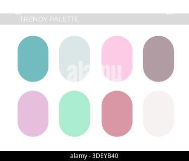 Trendy color palette template for your creative design Stock Vector