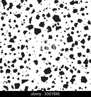 Simple terrazzo pattern. Seamless texture of natural stone Stock Vector
