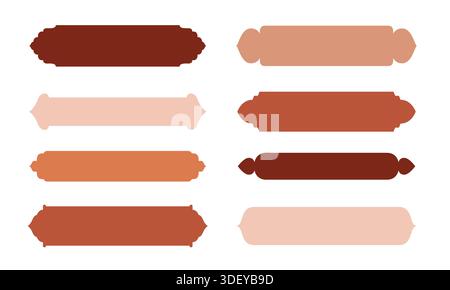 Islamic frame traditional banner collection. Oriental style badges Stock Vector