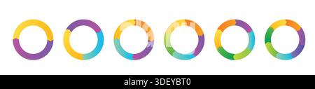 Modern infographic pie chart isolated Stock Vector
