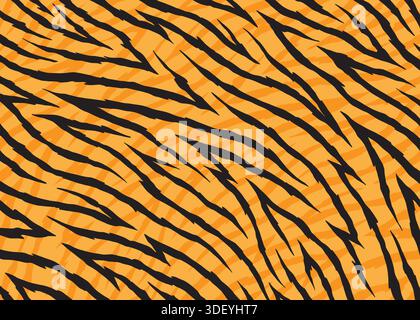 Tiger skin background pattern design. Animal print vector illustration background. Wildlife fur skin design illustration for web, home decor, fashion, Stock Vector