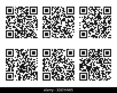 QR Code Ready to Use Isolated On White Background Stock Vector