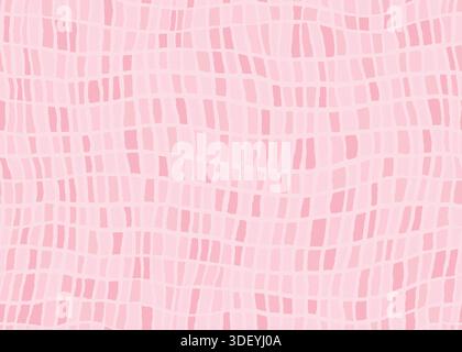 Abstract hand drawn pink geo retro seamless pattern. Vector illustration flat design background. Stock Vector