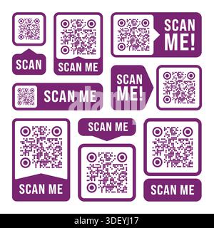 QR Code Ready to Use Isolated On White Background Stock Vector