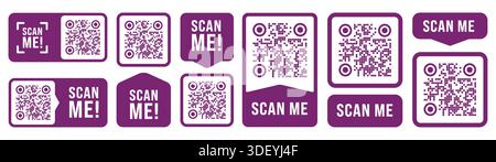 QR Code Ready to Use Isolated On White Background Stock Vector