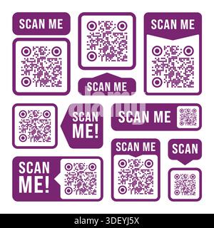 QR Code Ready to Use Isolated On White Background Stock Vector