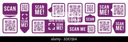 QR Code Ready to Use Isolated On White Background Stock Vector