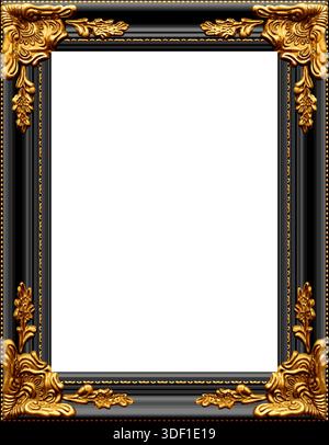 beautiful ornate realistic gilded gold silver picture painting frame ...