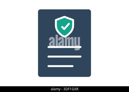 Coverage icon. solid icon style. benefit elements vector illustration Stock Vector