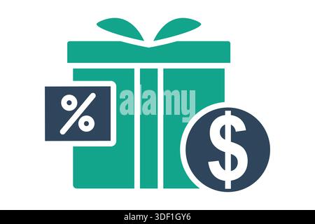 Bonus icon. solid icon style. benefit elements vector illustration Stock Vector