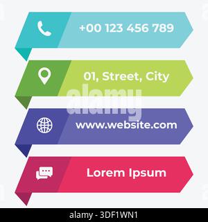 Business Concept with Mobile, Location, Website and Messaging Elements Stock Vector