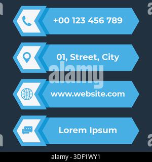 Business Concept with Mobile, Location, Website and Messaging Elements Stock Vector