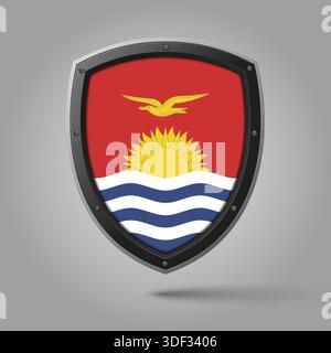 National Shield of KIRIBATI Flag with Original color Stock Vector
