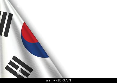 SOUTH KOREA Flag with Original color Stock Vector