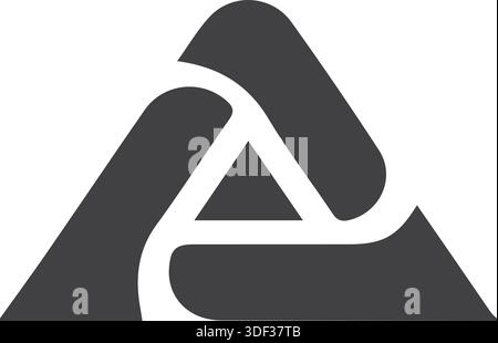 Triangle Abstract Mountain Logo Design Business Vector Template Icon Stock Vector