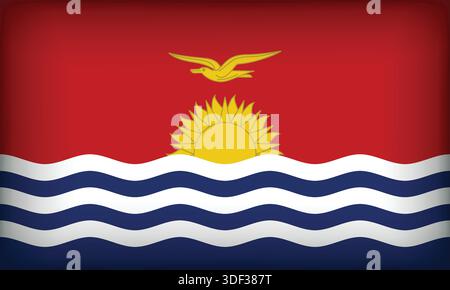 KIRIBATI Flag with Original color Stock Vector