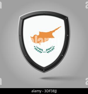 National Shield of CYPRUS Flag with Original color Stock Vector
