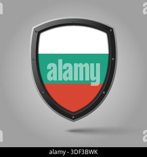 National Shield of BULGARIA Flag with Original color Stock Vector