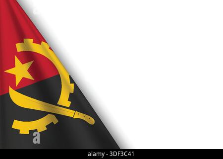 ANGOLA Flag with Original color Stock Vector