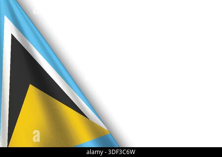 SAINT LUCIA Flag with Original color Stock Vector