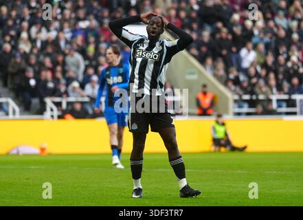 Yoane Wissa Of Newcastle United reacts during the Newcastle United v ...