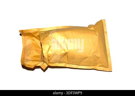 Packing envelope padded mailer bag opened and empty recycling shipping postal waste Stock Photo