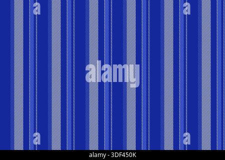 Tablecloth textile seamless vector, geometrical vertical pattern fabric. Celebrate stripe background texture lines in blue and sterling silver colors Stock Vector
