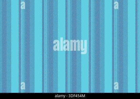 Festive seamless lines pattern, best stripe texture fabric. Kit vector vertical textile background in cyan and blue colors palette. Stock Vector