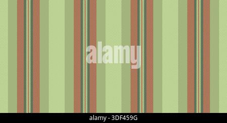 Vextile pattern stripe texture, mature vertical background textile. Tveryday vector fabric seamless lines in green and light colors palette. Stock Vector