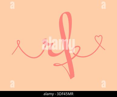 RF initial wedding monogram calligraphy vector illustration. Hand drawn lettering r and f love logo design for valentines day poster, greeting card, p Stock Vector