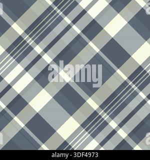 Customize vector pattern tartan, pixel seamless textile fabric. Best plaid check background texture in pastel and white colors palette. Stock Vector
