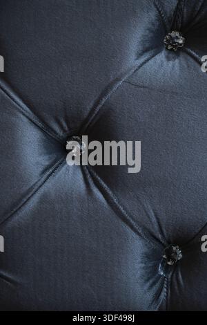 Close up shot black leather sofa with diamond Stock Photo