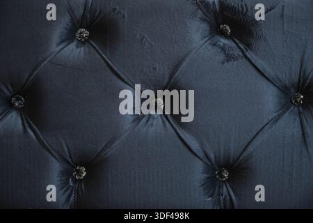 Close up texture gray fabric upholstery with diamonds Stock Photo