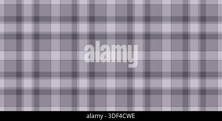 Nice textile seamless tartan, 60s check fabric plaid. Fall vector pattern texture background in pastel and grey colors palette. Stock Vector