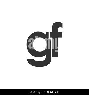 GF creative geometric initial based modern and minimal logo. Letter g f trendy fonts. Universal professional elegant techno vector design. Stock Vector